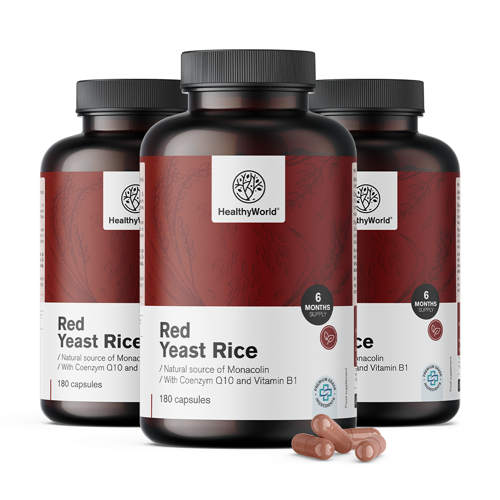 Κόκκινος μαγιάτικος ρύζος 250 mg σε κάψουλες.