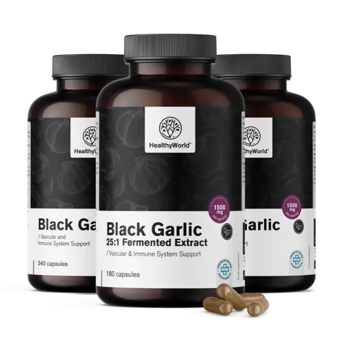 3x Μαύρο σκόρδο 1500 mg, συνολικά 540 κάψουλες