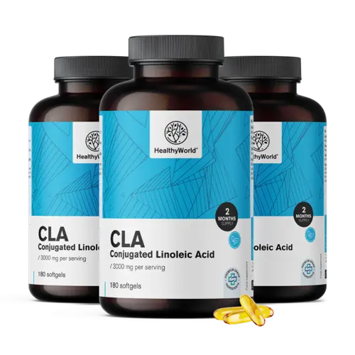 3x CLA 3000 mg - συζευγμένο λινολεϊκό οξύ, συνολικά 540 μαλακές κάψουλες