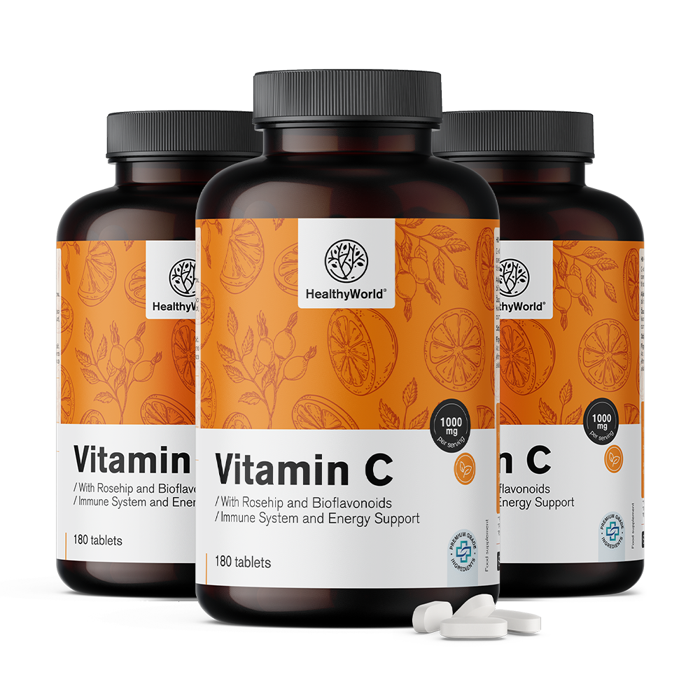 Βιταμίνη C 1000 mg - με εκχύλισμα από τριαντάφυλλο και βιοφλαβονοειδή