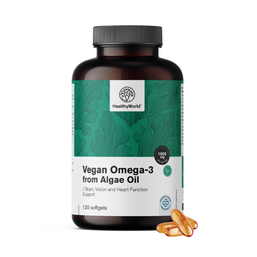 Vegan ωμέγα 3 1000 mg – από άλγη, 120 μαλακές κάψουλες