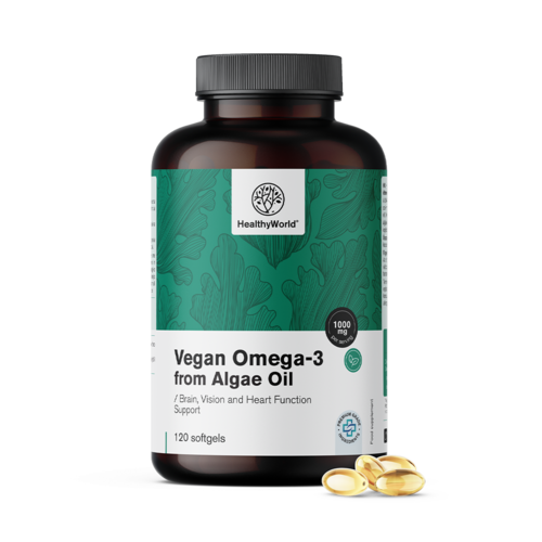 Vegan ωμέγα 3 1000 mg – από άλγη, 120 μαλακές κάψουλες