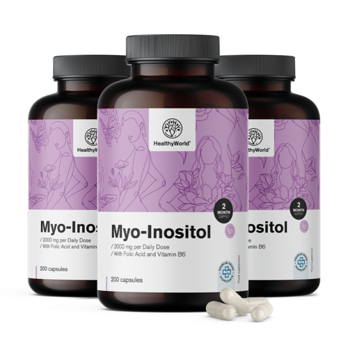 3x Mυο-ινοσιτόλη 2000 mg, συνολικά 600 κάψουλες