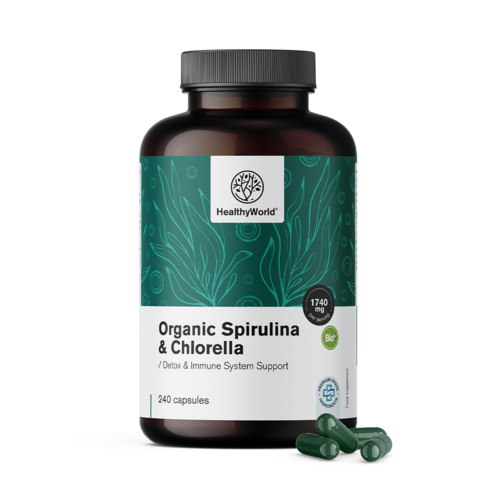 Σπιρουλίνα και χλωρέλλα 1740 mg, 240 κάψουλες