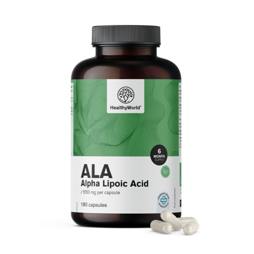 ALA – άλφα λιποϊκό οξύ 650 mg, 180 κάψουλες