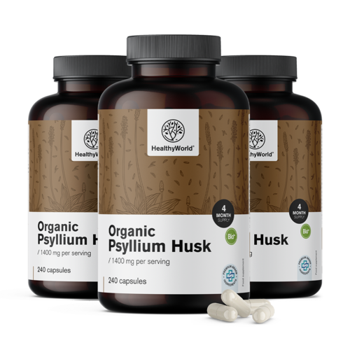 3x BIO Ψύλλιο (Ινδικό Πλαντάγκο) 1400 mg, συνολικά 720 κάψουλες