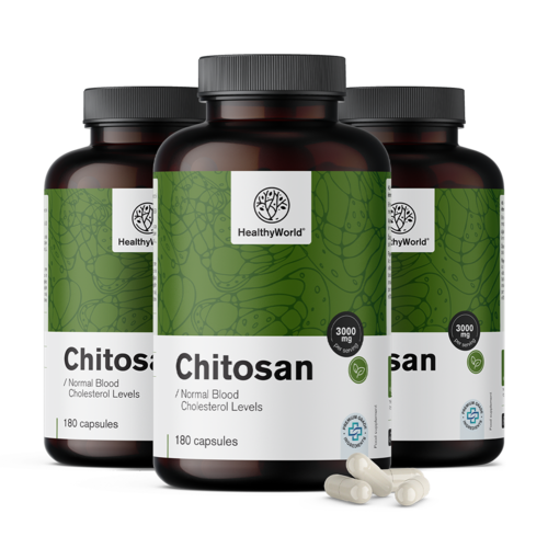 3x Χιτοζάνη 3000 mg, συνολικά 540 κάψουλες
