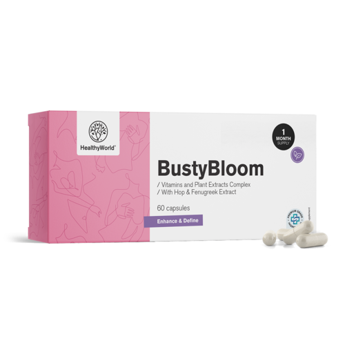 BustyBloom – σύμπλεγμα βιταμινών και φυτικών εκχυλισμάτων, 60 κάψουλες