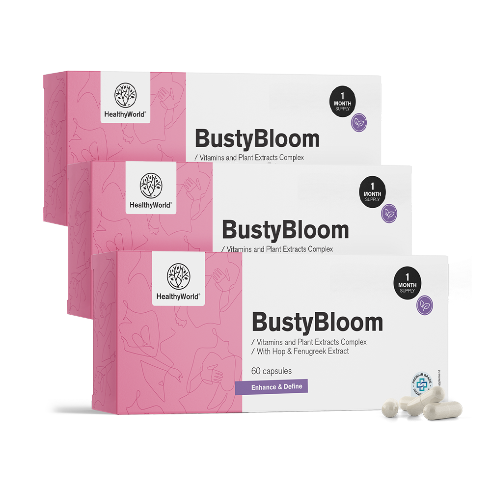 BustyBloom - σύμπλεγμα βιταμινών και φυτικών εκχυλισμάτων.